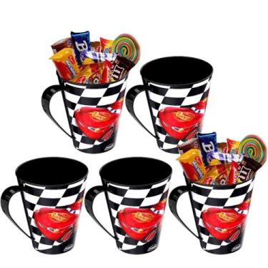 Imagem de 5 Copos Carros Relâmpago Mcqueen Caneca Festa Infantil Lembrança p/ Sa