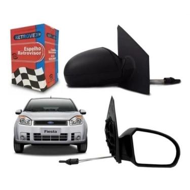Imagem de Retrovisor Espelho Com Controle Manual Fiesta 2004 2005 2006 2007 2008