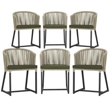 Imagem de 6 Cadeiras de Jantar Área Noronha em Alumínio