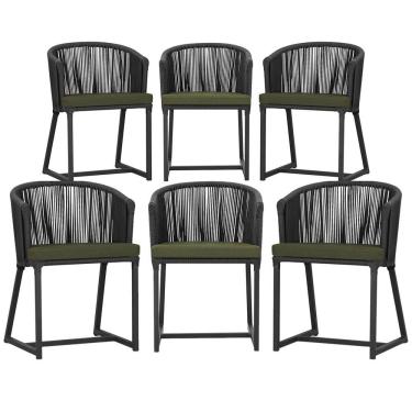 Imagem de 6 Cadeiras de Jantar Área Noronha em Alumínio
