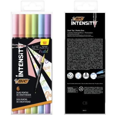 Imagem de Caneta BIC Intensity Dual Tip Pastel cartela 6