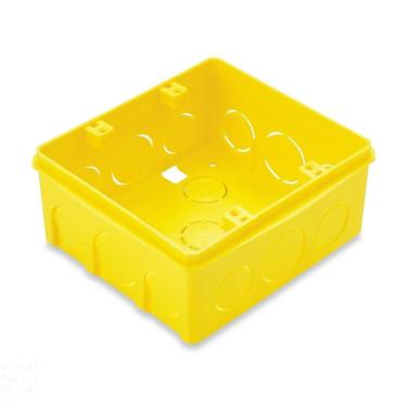 Imagem de Caixa De Embutir Quadrada 4x4 Tramontina Amarela Tramontina