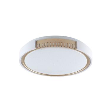 Imagem de Plafon Led Blumenau Young Redondo De Sobrepor 24w Bivolt Branco - Dourado