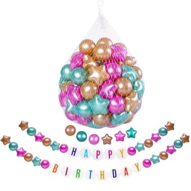 Imagem de GAMIFUN Pulseira Gigante Da Amizade, Guirlanda - Bolas De Plástico Em Forma Estrela, 100 Peças, 16 Círculos Espuma E Adesivos Letras Para Artesanato Faixas, Qualquer Comemoração, Aniversário, Natal