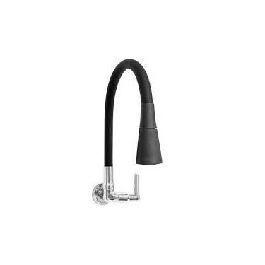Imagem de Torneira Flexível Cozinha Preto Mesa Bancada Pia Duplo Jato Cone 1/4 d