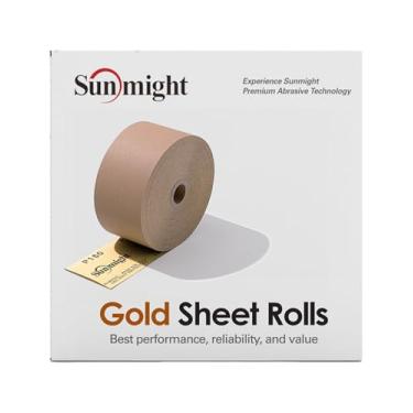 Imagem de Sunmight Rolo de lixa de gramatura 220 de 2-3/10.2 cm x 45 jardas - Lixa PSA Longboard - Adesivo para carroceria automotiva, madeira, metal, marítimo e aeroespacial - Suporte de papel látex durável