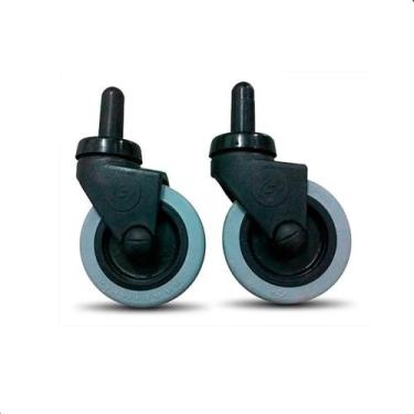 Imagem de Kit 2 roda rodizio completo para carrinhos bralimpia rd3pro