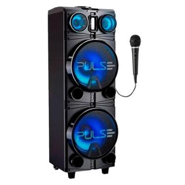 Imagem de Caixa de Som Pulse Storm 2 10 pol BT Led Rádio TWs 1500w1 Mic
