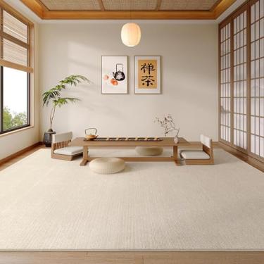 Imagem de Sala de estar, Sala de chá, Quarto de cor sólida, Escritório, Carpete resistente a manchas, Decoração para casa (120 x 200 cm (3,9 x 6,6 pés/QR Sem vinco 8)