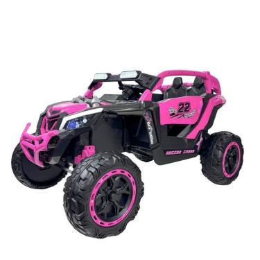Imagem de Carrinho Elétrico Infantil Gaiola Rosa 12V