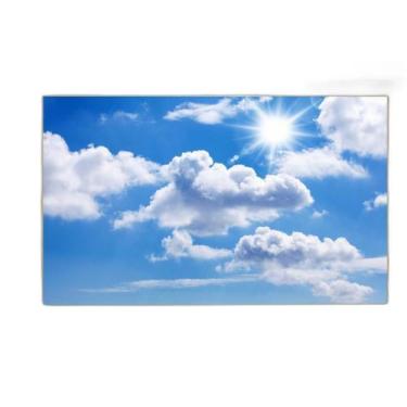 Imagem de Papel De Teto Céu Azul Nuvem Branca Dia Manhã 3,5M Rof17 - Você Decora