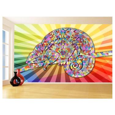 Imagem de Papel De Parede 3D Animais Pop Art Camaleão Pet 3,5M Pxa09 - Você Deco
