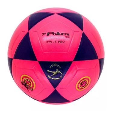 Imagem de Bola de Futevolei Oficial Profissional Vulcanizada RosaPoker