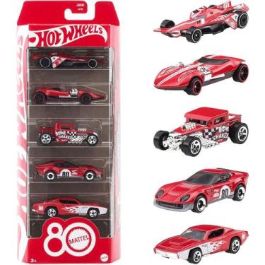 Imagem de Set Hot Wheels Edição Comemorativa 80 Anos Mattel 1:64 Jgk08, Metal