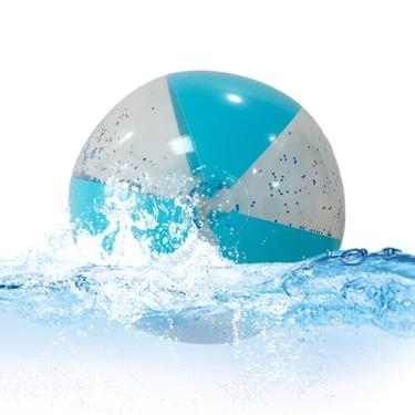Imagem de Bola de Praia Inflável,Bola De Praia Com Lantejoulas | Brinquedos De Decoração Reutilizáveis E Atividades Para Bebés, Crianças E Adultos, Jogos Ao Ar Livre De Verão, Festas, Aniversários E