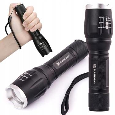 Imagem de Lanterna Tática Militar Recarregável Com Zoom 2.600.000 Lúmens 5 Modos de Luz À Prova D’água Resistente A Impactos Segurança Camping Pesca Vigia