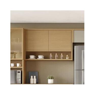 Imagem de Armário Aéreo Nesher Condessa em MDF com 2 Portas e 1 Prateleira - 120cm de largura