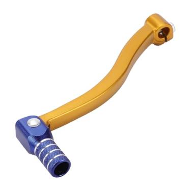 Imagem de INFINAUTO Alavanca de câmbio dobrável de motocicleta para Kayo T6 Alavanca de mudança de pedal de liga de alumínio Braço dourado azul com anel prateado
