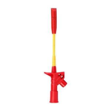 Imagem de shamjina Sonda de perfuração de fio de isolamento, multímetro, sondas de teste, testador portátil resistente, clipe de perfuração de fio de carro resistente, Vermelho