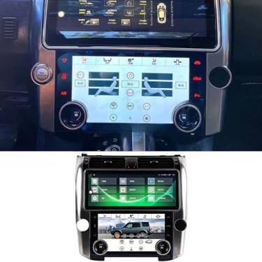 Imagem de Painel de ar condicionado assento traseiro AC controle climático kit corpo queixo para Discovery 4 2010-2016 acessórios externos (tela curva de ar condicionado)