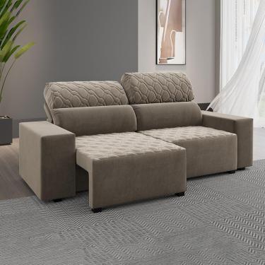 Imagem de Sofá 3 Lugares Viero Venetto Retrátil Reclinável 2 Metros Veludo