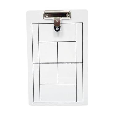 Imagem de simhoa Prancheta de jogo portátil para treinador de tênis, quadro branco, compacto, gravável para entusiastas de esportes, versátil, dupla face
