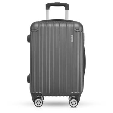 Imagem de Mala de Viagem Holysun, Rígida, 4 Rodas Giratórias (Cinza, Pequeno)