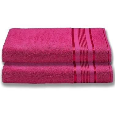 Imagem de 2 Toalhas Super Gigante Grossa Abraça O Corpão 80x180 Egito Rosa