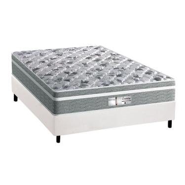 Imagem de Cama Box Casal: Colchão Molas MasterPocket Ensacadas Probel Evolution + Base CRC Courano White(138x188)