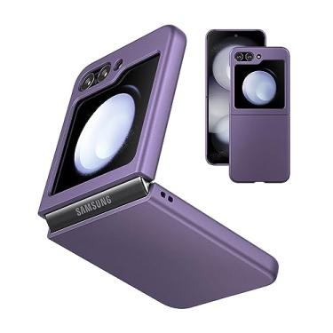 Imagem de Eastcoo Capa Slim Fit Galaxy Z Flip 5, [traseira rígida de policarbonato] [sensação fosca] [suporte de carregamento sem fio] Capa leve à prova de choque para Samsung Galaxy Z Flip5 (2023), roxo