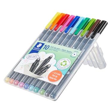 Imagem de Staedtler Canetas Fineliner Triplus, Pacote com 10, Cores Sortidas (334 SB10A604)