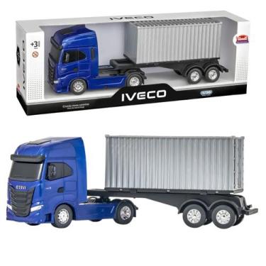 Imagem de Caminhão Iveco S-Way Toco Com Container - Brinquedo Infantil De Transp