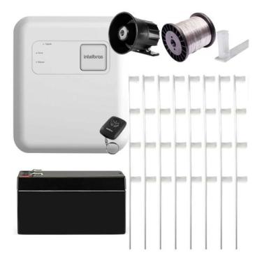 Imagem de Kit Cerca Elétrica Haste Barra Chata 120 Metros 4 Cantos - Intelbras