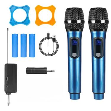 Imagem de Microfone Karaokê Bluetooth Efeito De Voz Recarregável(aleatório Microfone duplo 800B)