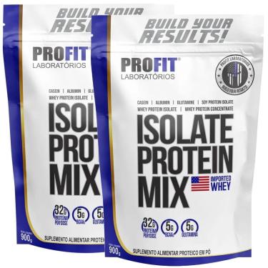 Imagem de Kit 2x Whey Isolado Isolate Protein Mix Refil 900g Profit Laboratórios Sabores-Unissex