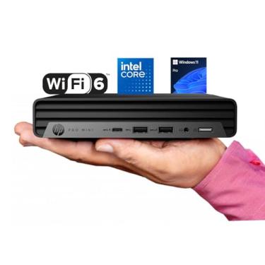 Imagem de HP Computador Desktop Pro 400 G9 Mini PC, CPU Intel, RAM DDR5 de 16 GB, SSD PCIe de 256 GB, Suporte de tela tripla 4K, USB-C, design ultra-silencioso, Bluetooth 5.2, WiFi 6, teclado e mouse, Windows