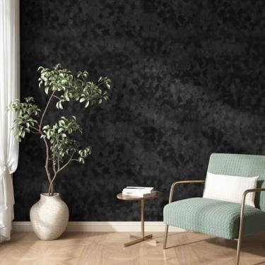 Imagem de Stickyart Papel de parede de feltro preto de veludo texturizado papel de parede preto para parede papel de contato de feltro macio removível autoadesivo moderno papel de parede de veludo para armários