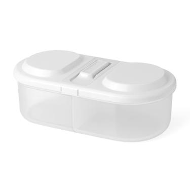 Imagem de Pote Para Alimentos com 2 Divisórias Inteligentes | Tampa Hermética Antivazamento | Durável, Reutilizável e Ideal para Marmita, Lancheira ou Viagem