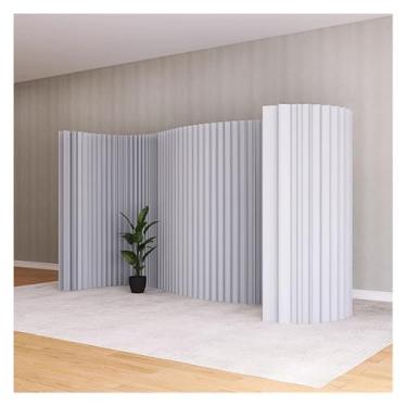 Imagem de Biombos e Divisórias Divisória De Parede Dobrável Cinza, Divisória Portátil Para Ambientes, Tela De Privacidade Para Escritório Doméstico, Decoração E Separação De Ambientes, Resistente A Rasgos(200x1