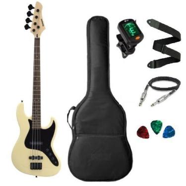 Imagem de Kit Contra Baixo Passivo 4 Cordas Rockwave RJB4 Iv