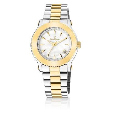 Imagem de Relógio Pulso Jean Vernier Feminino Aço Bicolor Jv01024