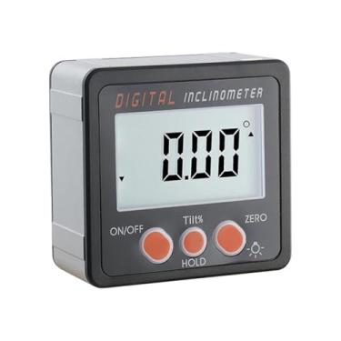 Imagem de Baoblaze Caixa de nível digital e transferidor de ângulo, visor LCD portátil com base para construção, alvenaria, serra de mesa para construção