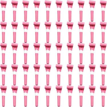 Imagem de ywmigl 50 Pcs Party Blowers for Kids Funny Blower Noise Makers Blowouts Horns Whistles Perfect for Birthday Parties New Years Sporting Events Party Supplies (Pink)