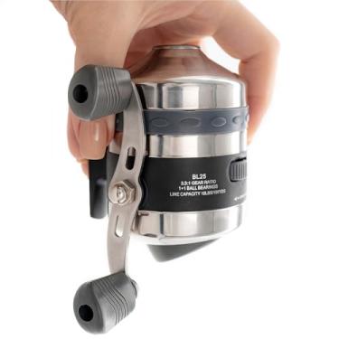 Imagem de BALLISTA BL25 Spincast Bowfishing Reel Slingshot Bow Fishing, Stainless Steel, Left/Right Reversible Handle, 3.3:1 Gear Ratio, Strong Line 5# 40 Yards 0.37mm/50lb