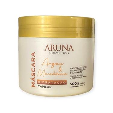 Imagem de Máscara Capilar Aruna Argan e Macadâmia 500g: Proteção e Nutrição da Raiz às Pontas para Cabelos Resistentes, Brilhantes e com Movimento