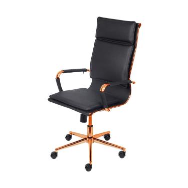 Imagem de Cadeira De Escritório Giratoria Eames Soft Preta - Alta | RedGold
