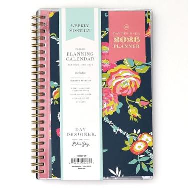 Imagem de Blue Sky Agenda semanal e mensal Day Designer 2026, janeiro de 2026 a dezembro de 2026, 12,7 x 20,3 cm, capa de bolso transparente, encadernação de fio duplo durável, inclui bolso de armazenamento