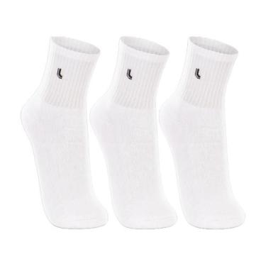 Imagem de Kit 3 meia lupo com cano médio ref:3248 masculino, Branco, 37/0