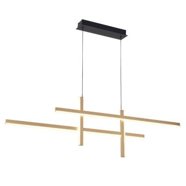Imagem de Pendente Moderno Led Dourado Ashi 1,20M Nordecor