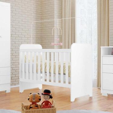 Imagem de Berço Tuboarte Otto 100% MDF Selo Inmetro, Branco